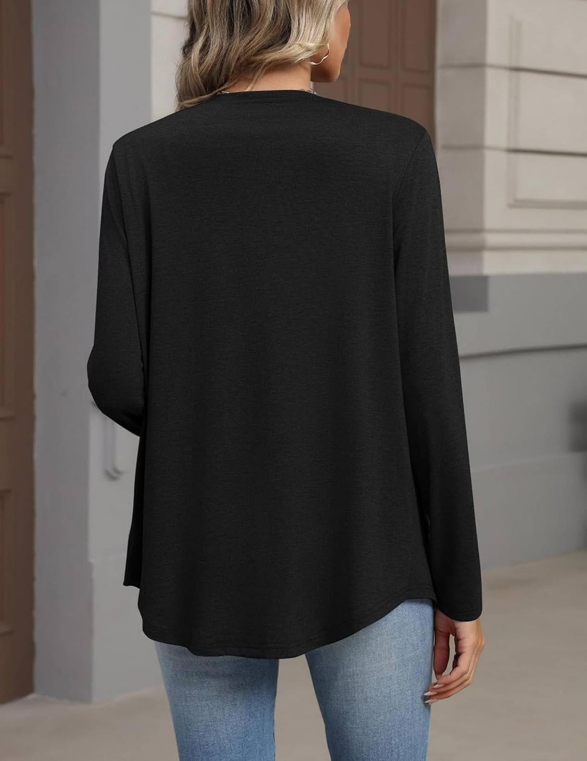 Cardigan Sweaters for Women 2026 Loose Knit Lightweight Fall Outfits | Light Open Front Cardigan with Pockets,Womens V Neck Tops,Fall Fashion,Work Long Sleeve Clothing,Business Casual Outfits - Image 5